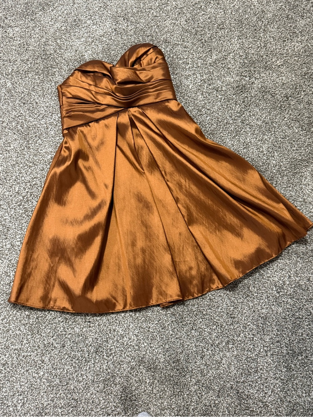 WTOO By Watters Womens Size 6 Bronze Cocktail Dress Sweetheart Spaghetti Straps
